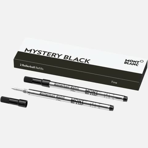 Refill per penne roller Montblanc punta fine - nero - conf. 2 pezzi - MB128230
